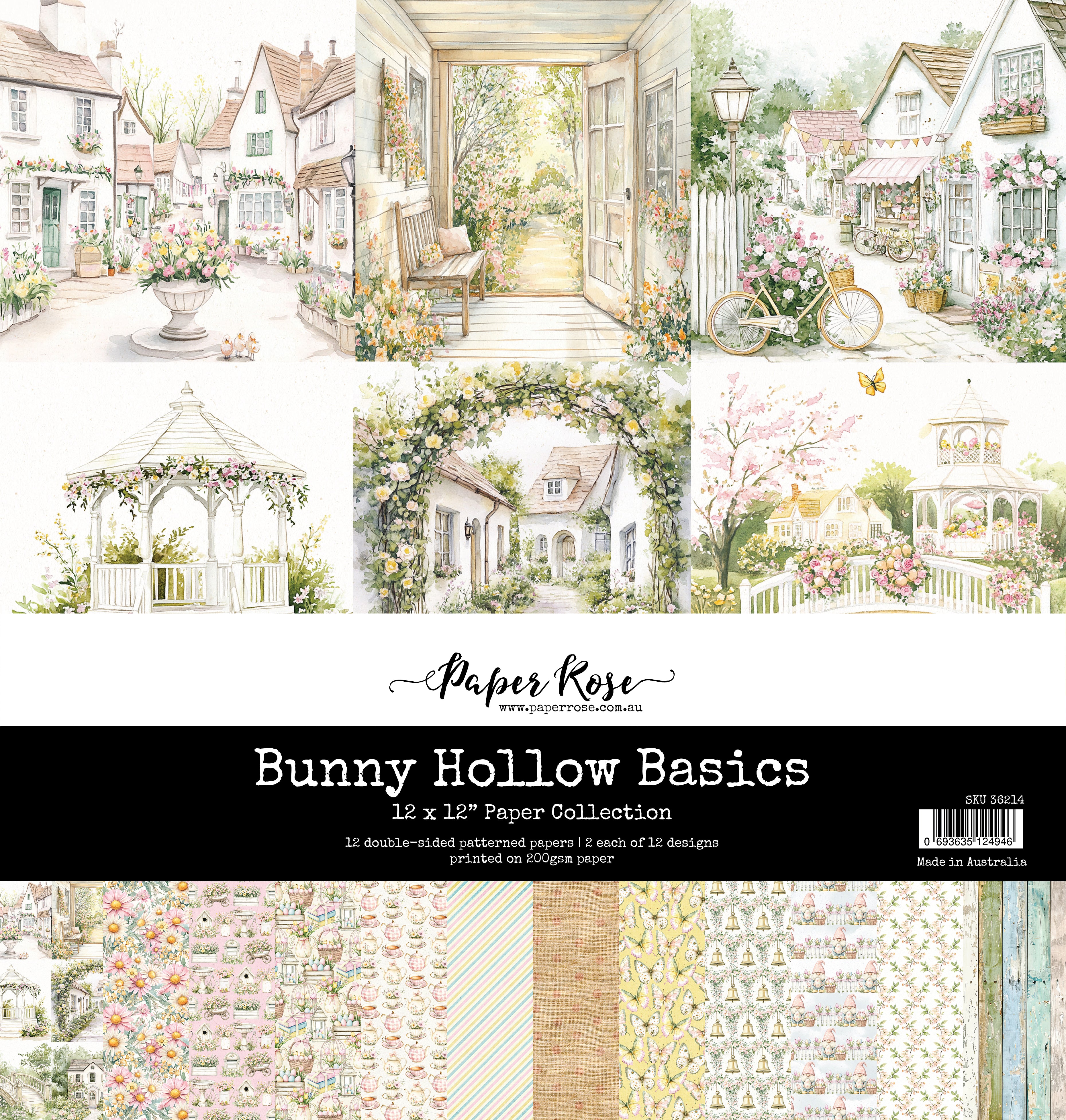 Bunny Hollow Basics 12x12 Paper Collection 36214