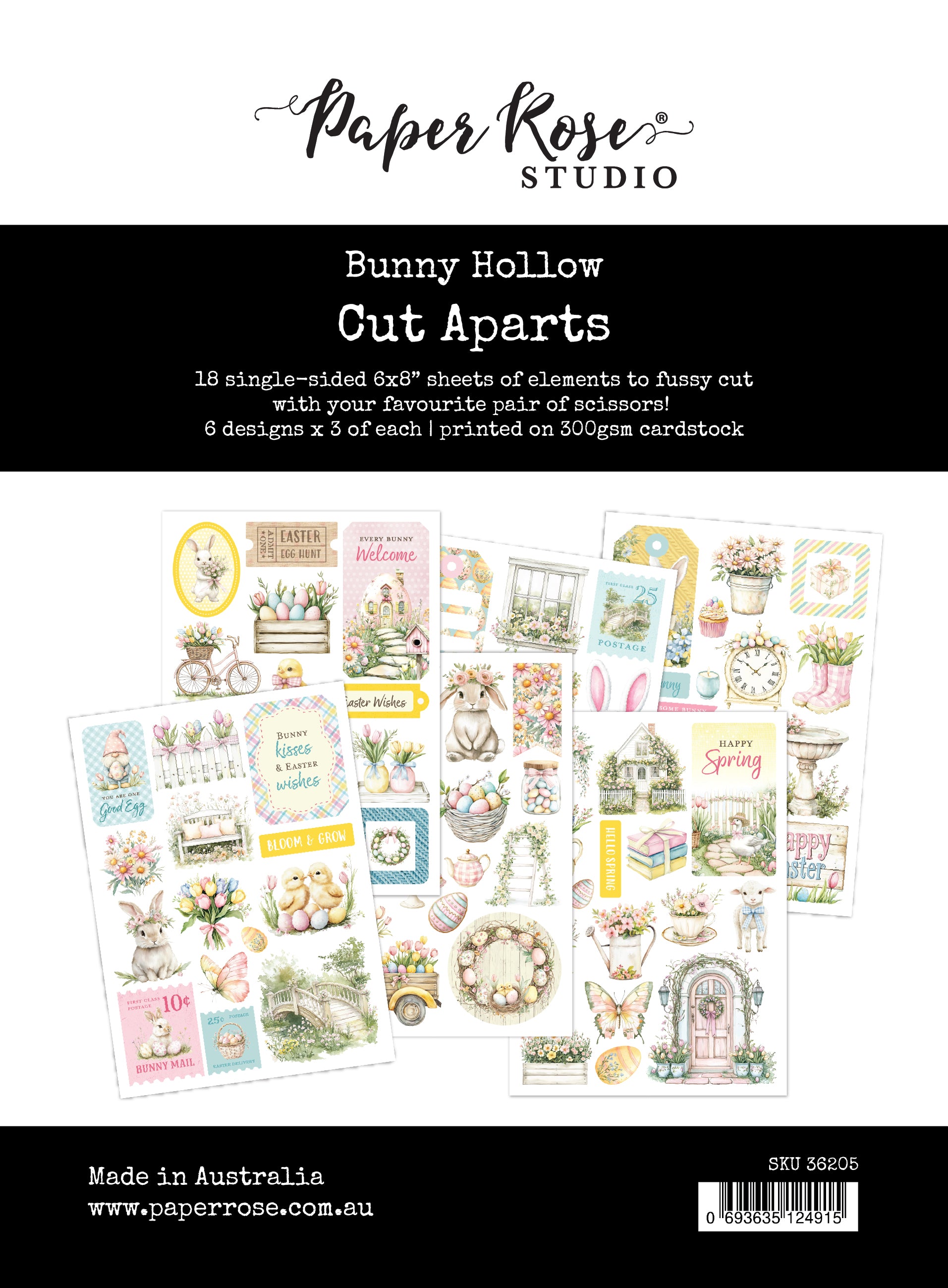 Bunny Hollow 6 x 8" Cut Aparts 36205