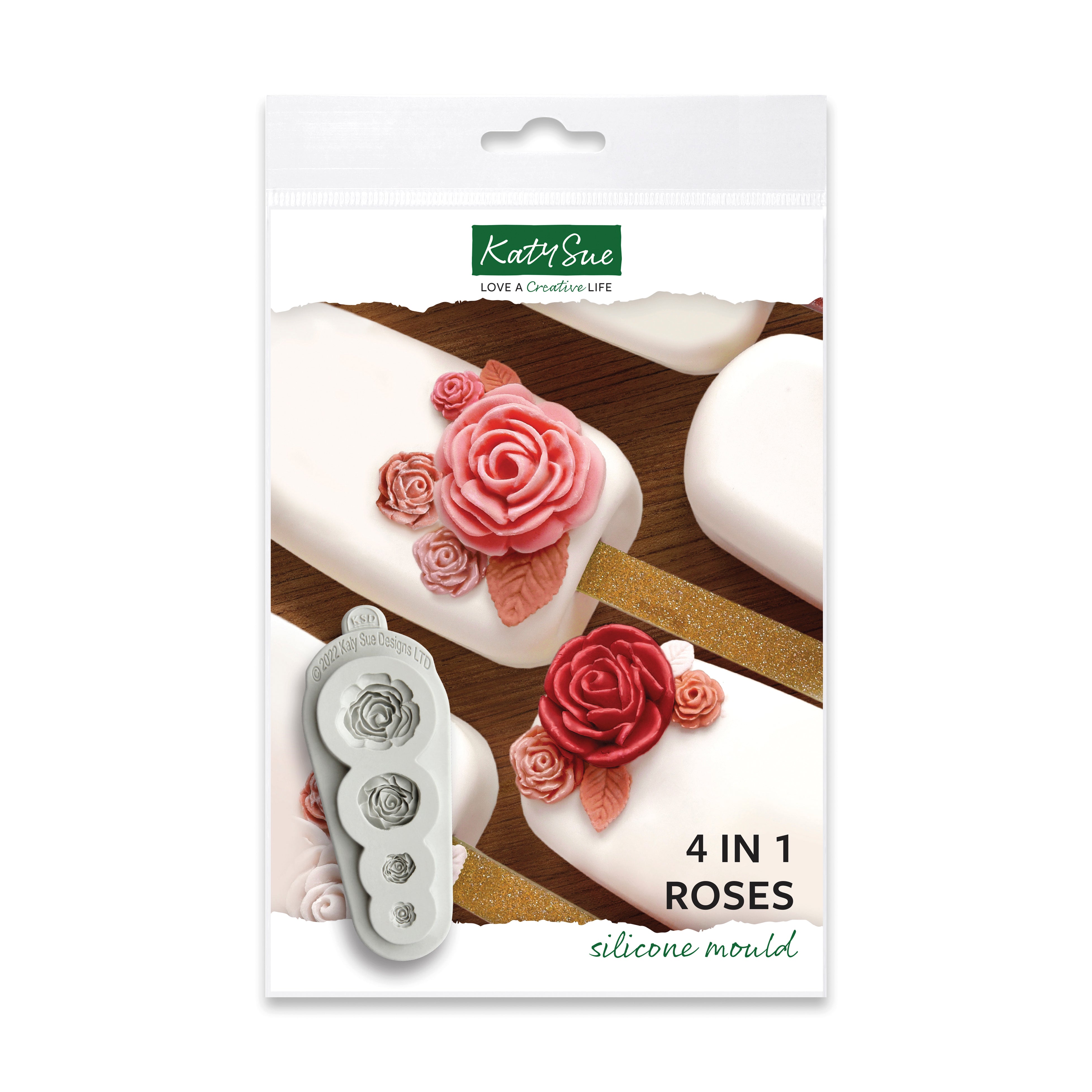 4 in 1 Roses Silicone Mould