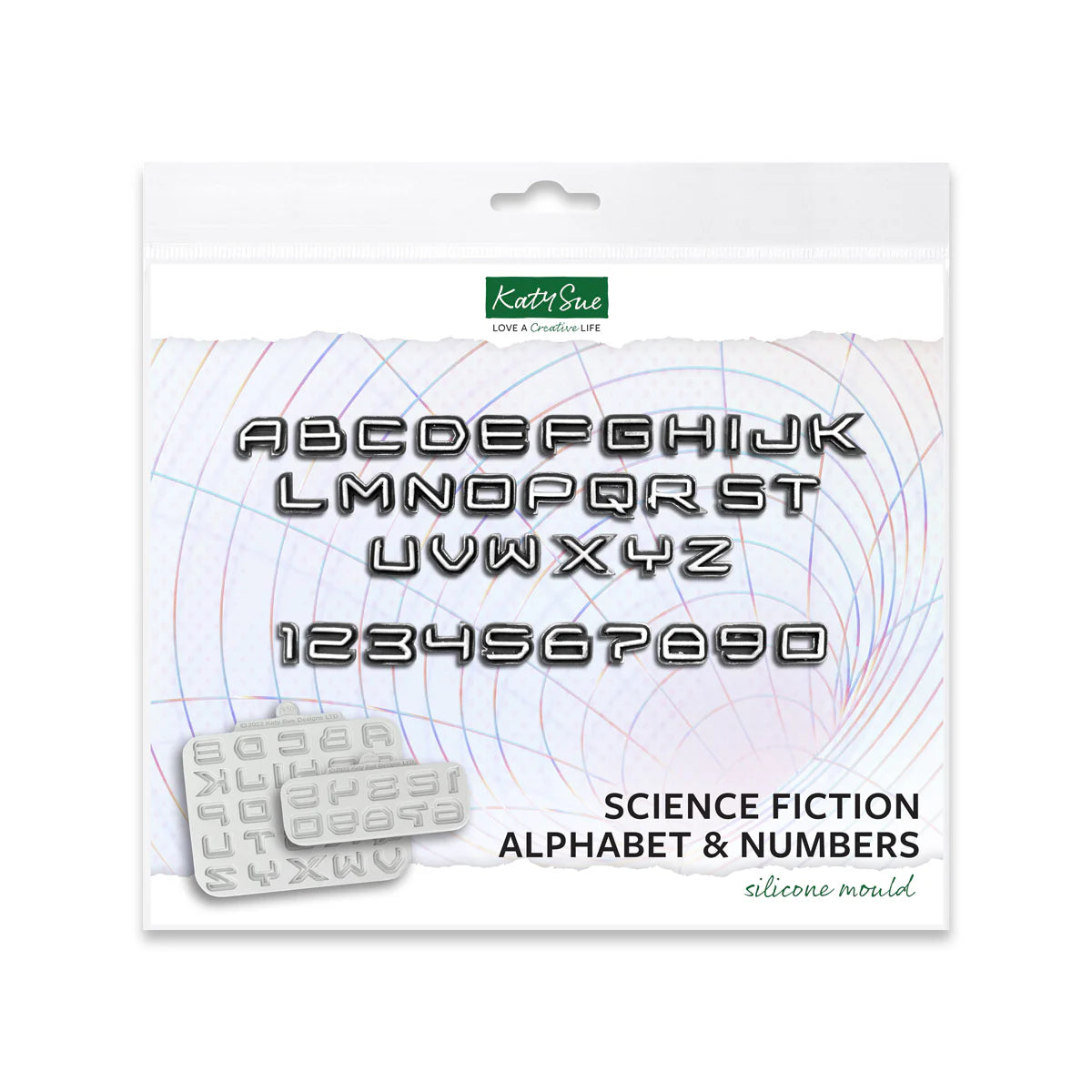 Science Fiction Alphabet and Numbers Silicone Mould Set of 2
