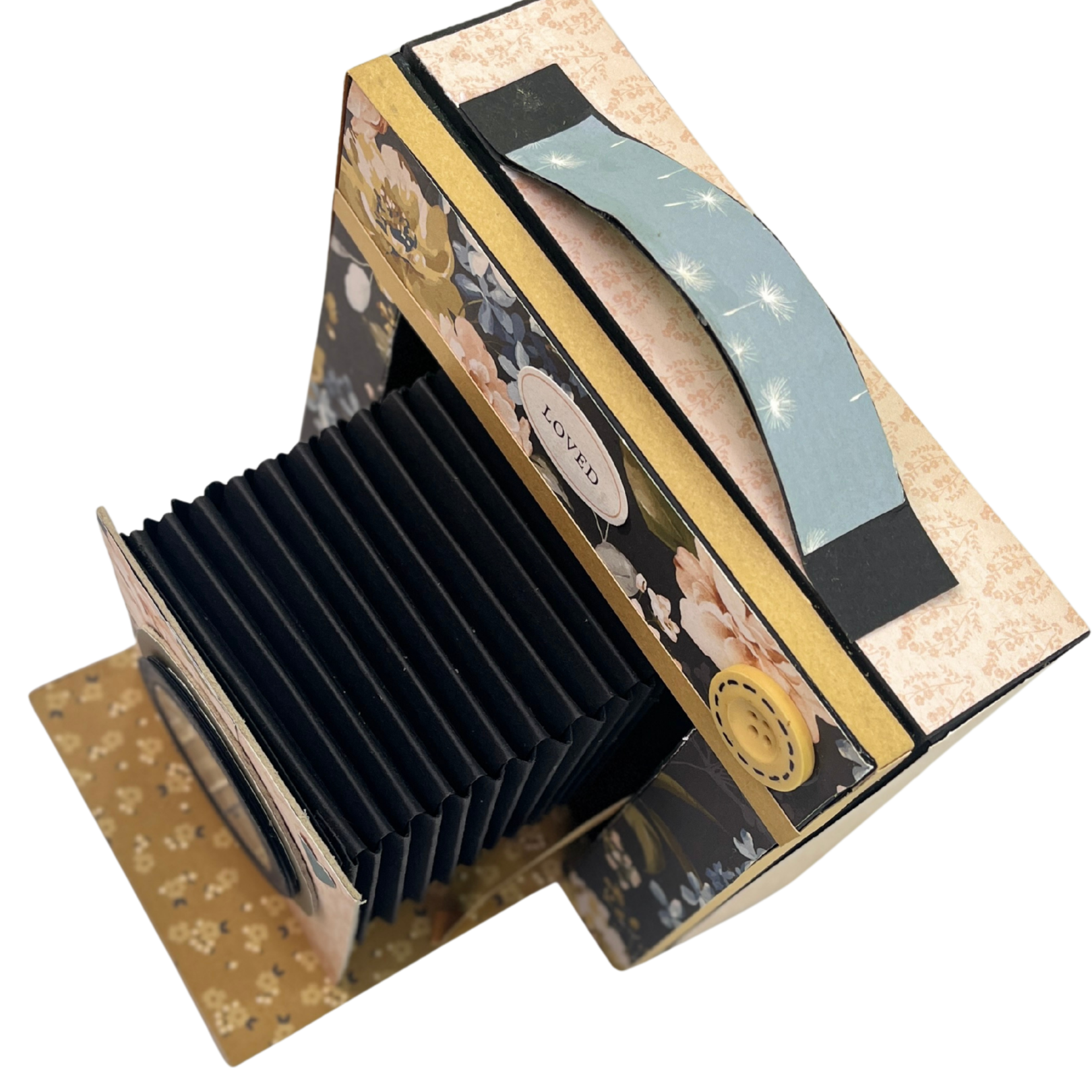 CrafTreat Scrapbook Blank Precut Album Base - Vintage Camera - Ivory