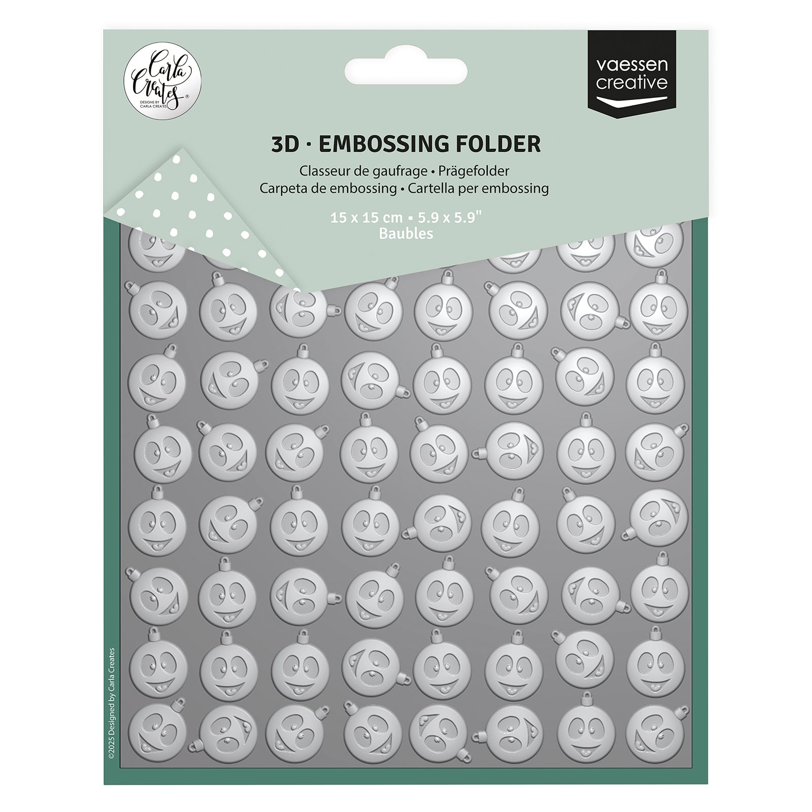 Vaessen Creative • Embossing Folder Christmas Baubles