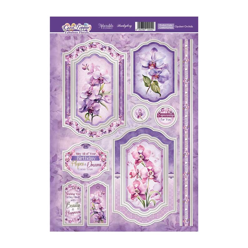 Opulent Orchids Card Topper Sheet