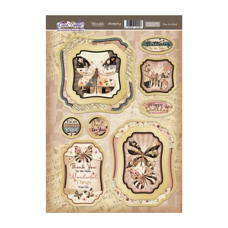 One of a Kind Card Topper Sheet