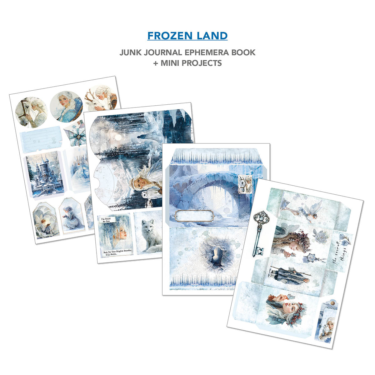 Frozen Land Junk Journal Ephemera Book A4 32/Pkg