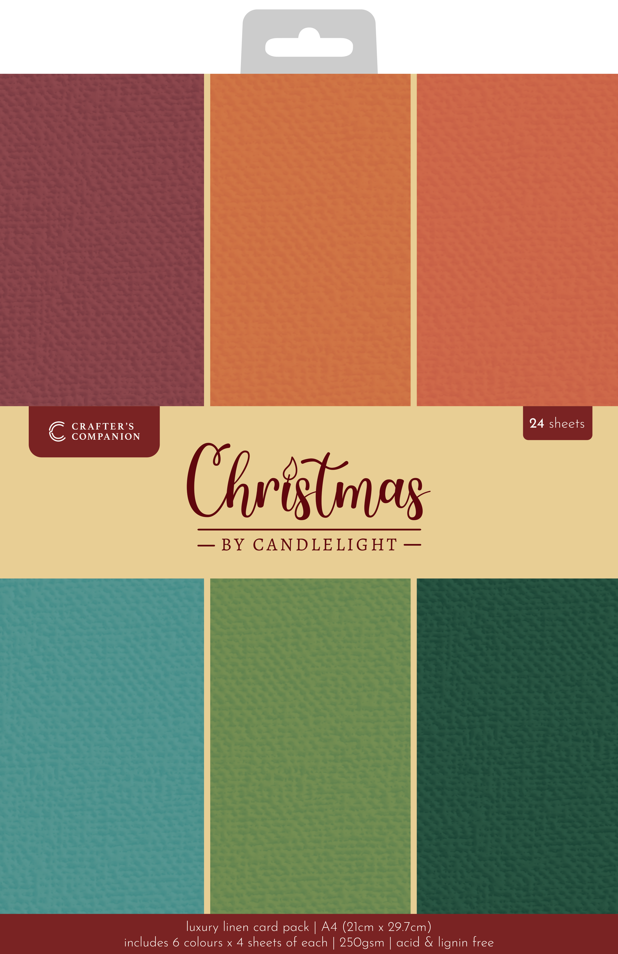 Christmas by Candlelight - Luxury Linen Cardstock - A4
