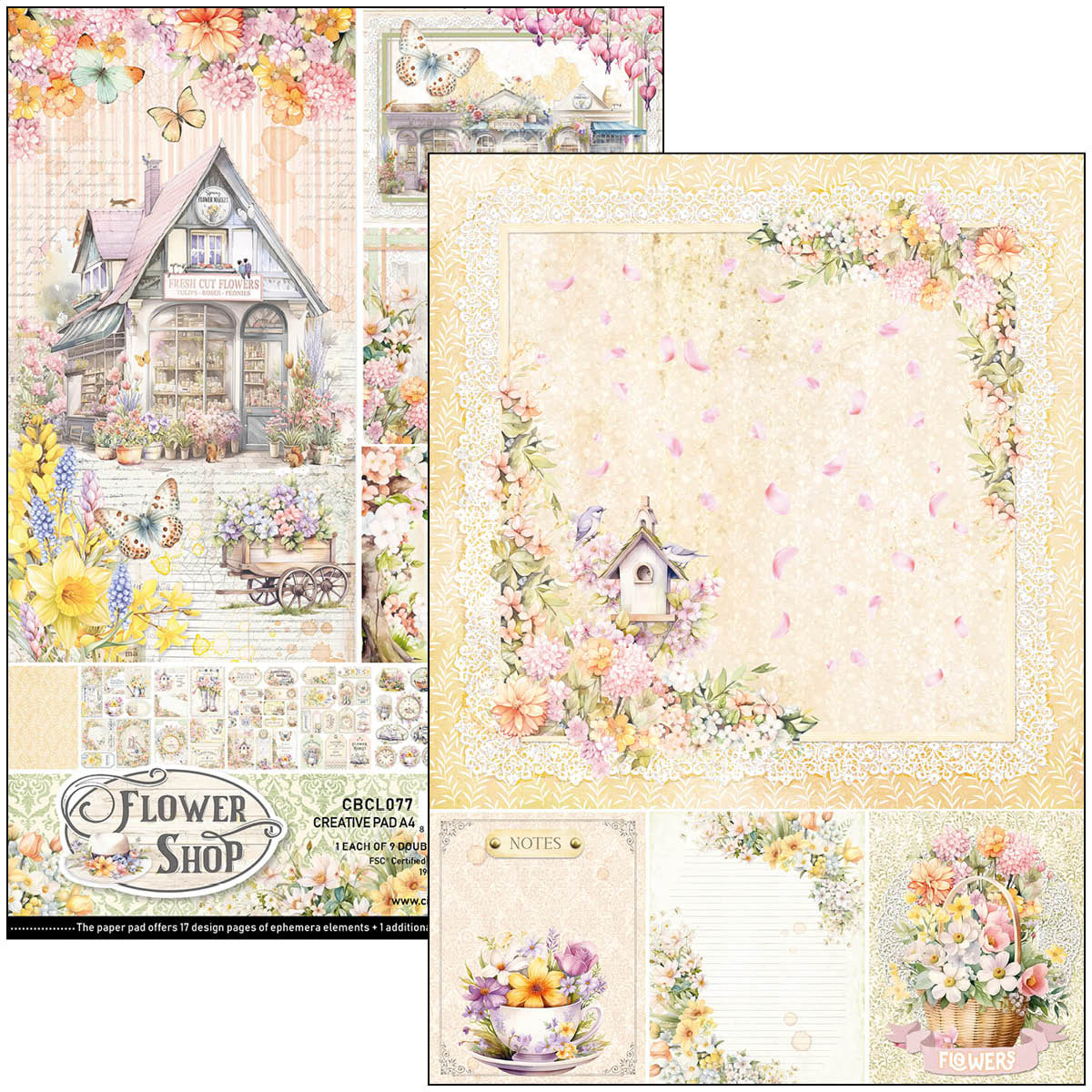 Flower Shop Creative Pad A4 9/Pkg