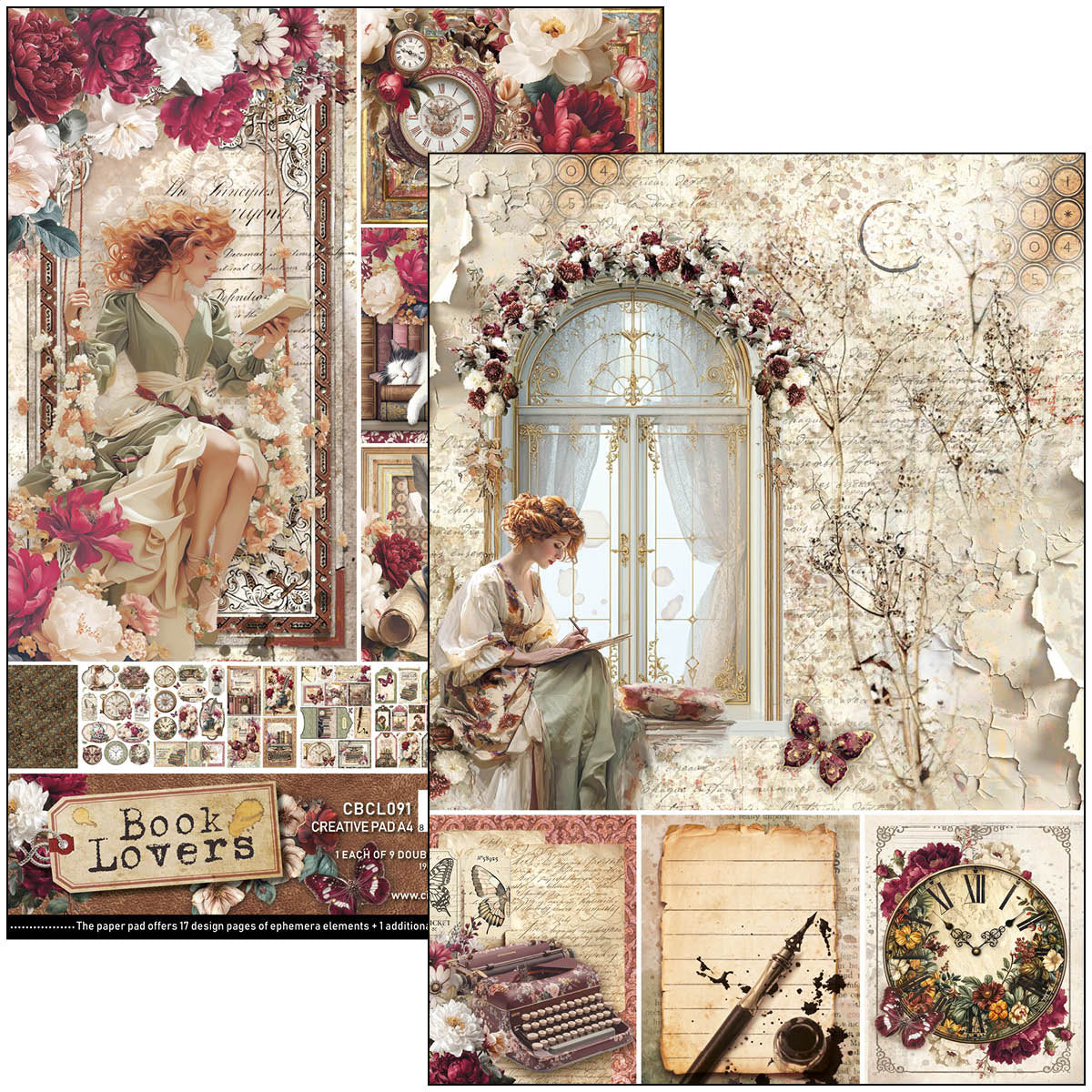 Book Lovers Creative Pad A4 9/Pkg