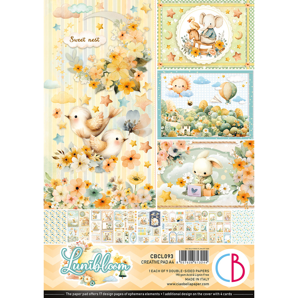 Lunibloom Creative Pad A4 9/Pkg