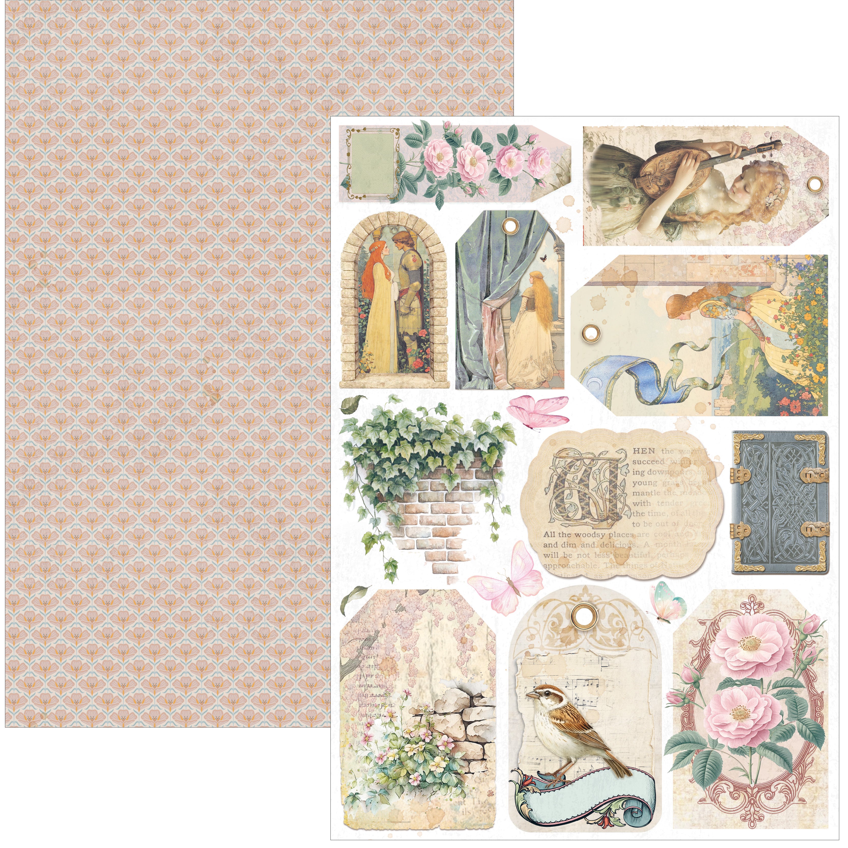 Courtly Love Creative Pad A4 9/Pkg
