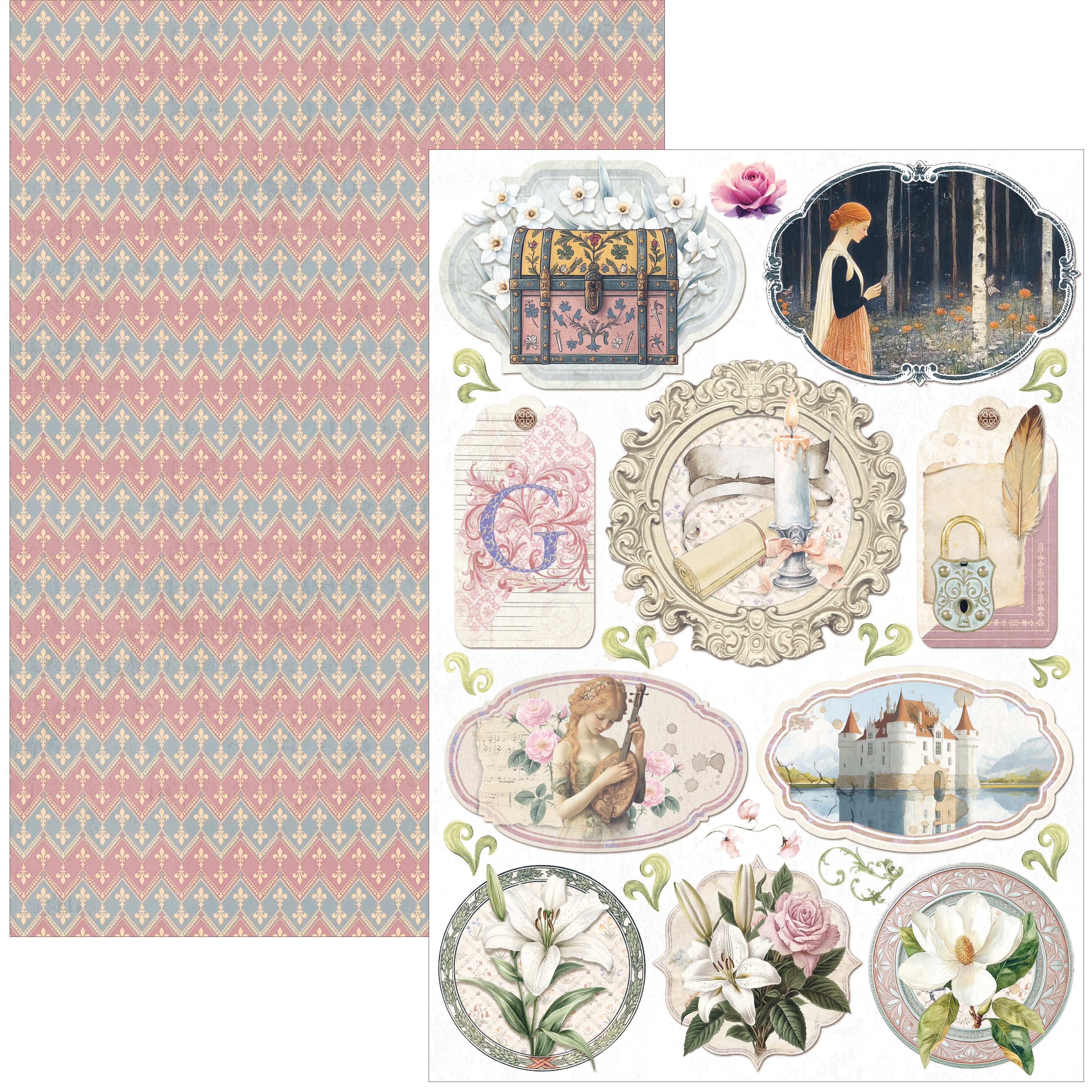 Courtly Love Creative Pad A4 9/Pkg
