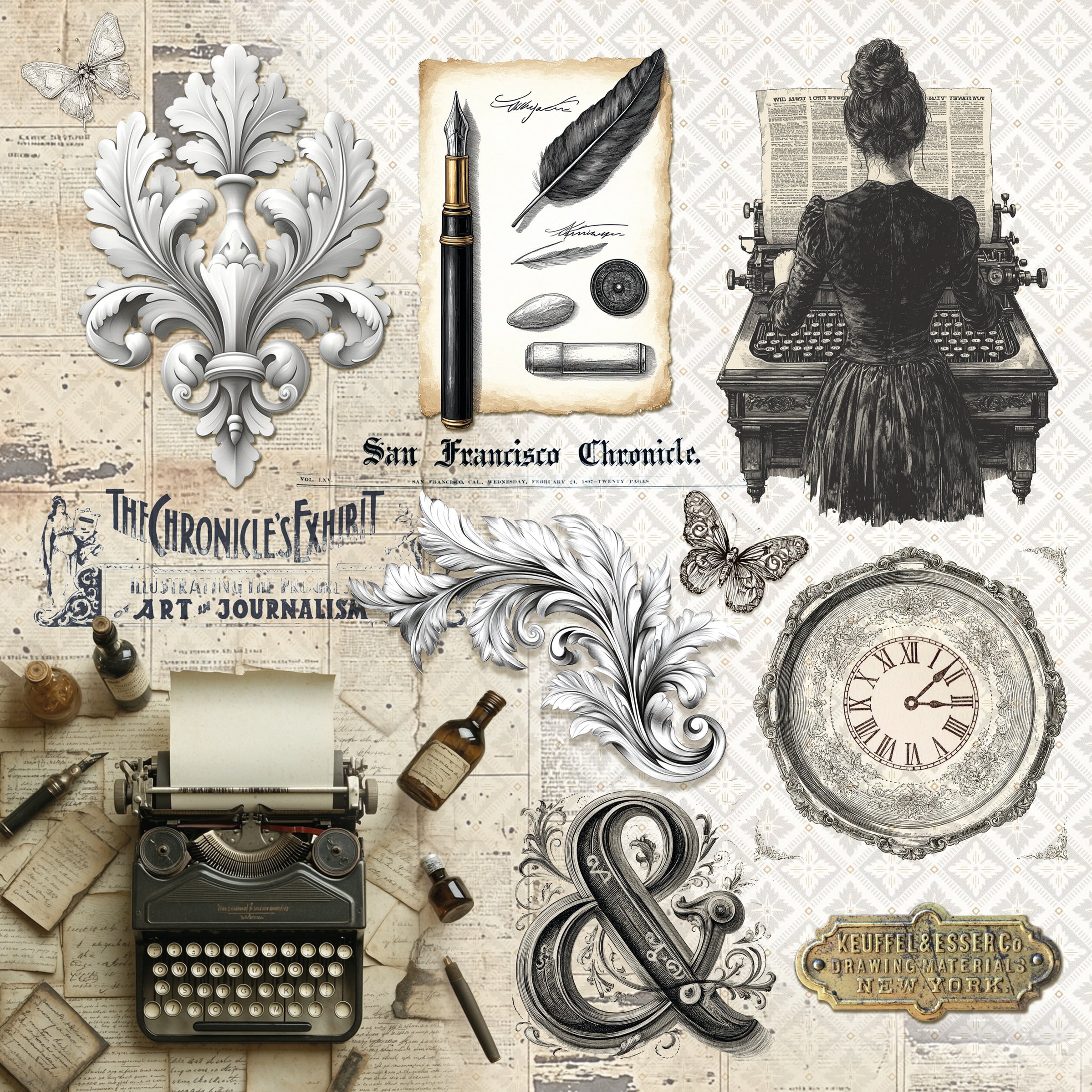 Typographic Pad 8"x8" 12/Pkg