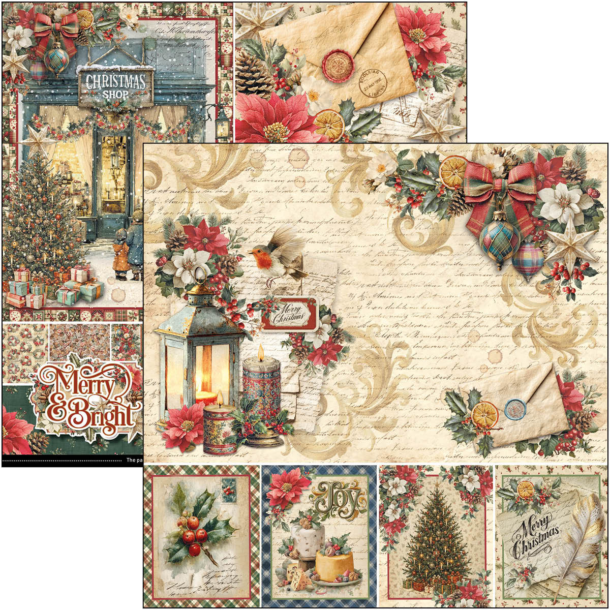 Merry & Bright Pad 8"x8" 12/Pkg