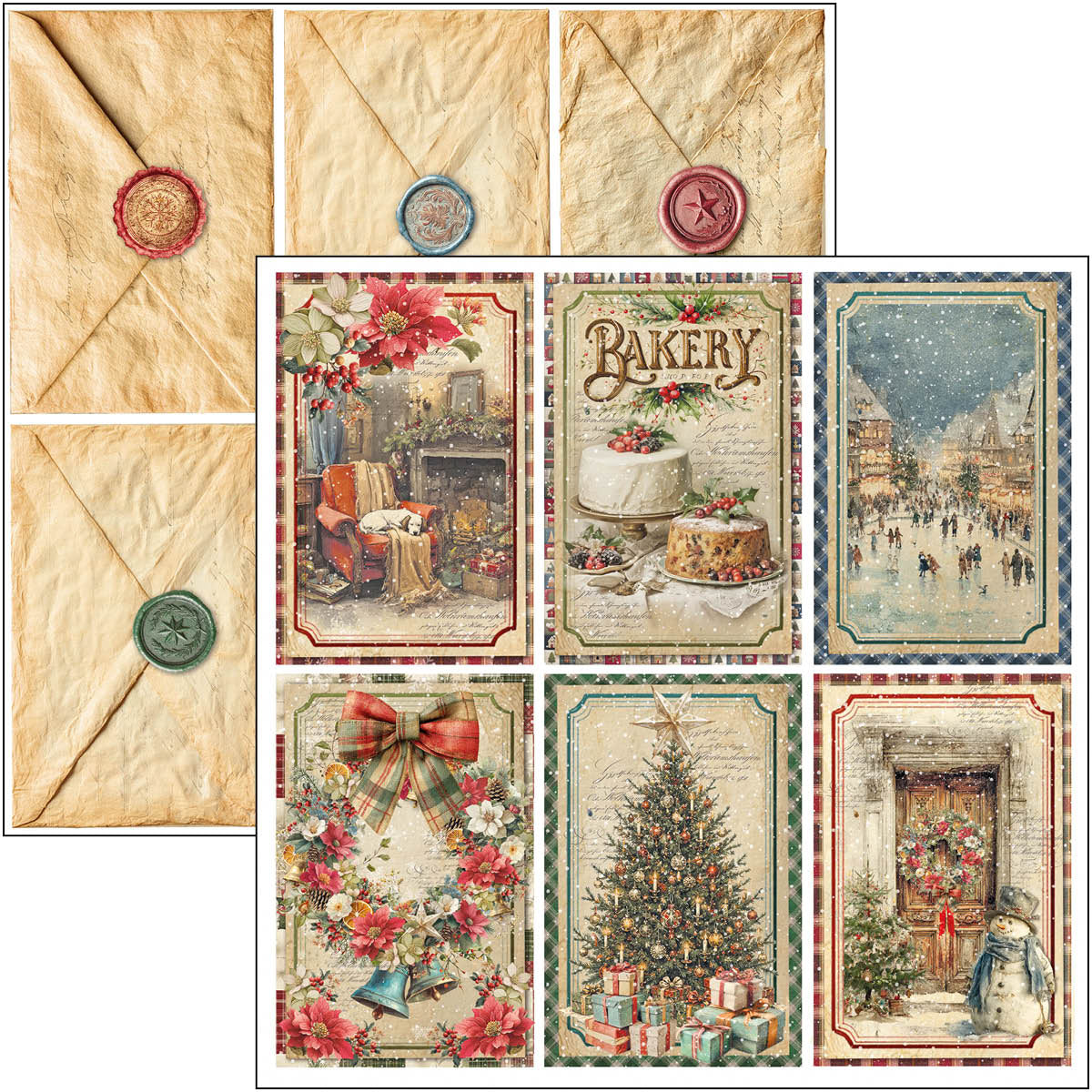 Merry & Bright Pad 8"x8" 12/Pkg