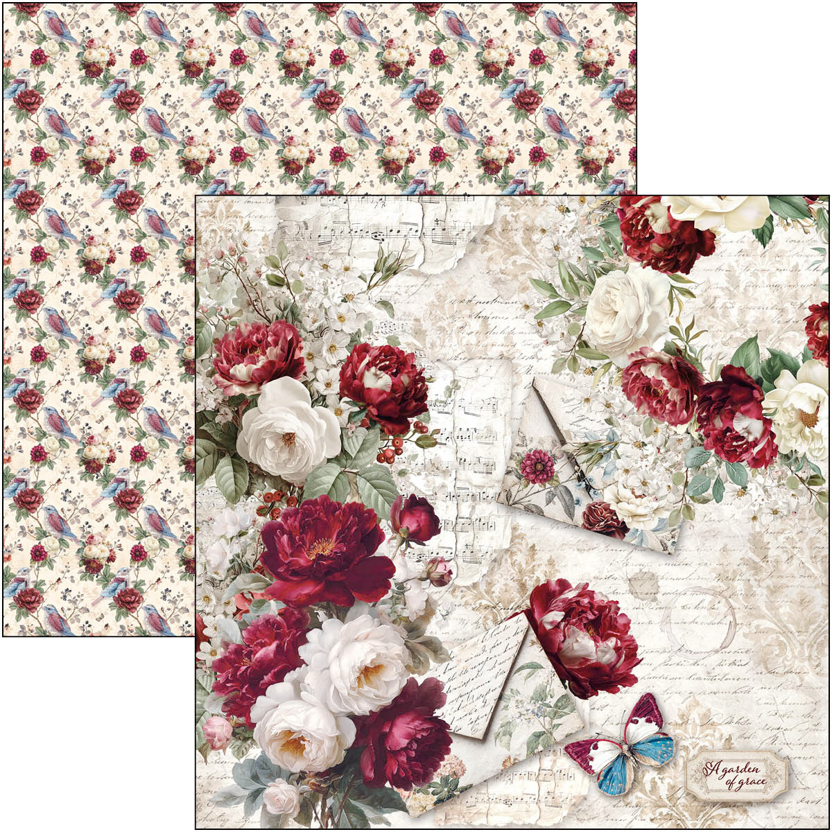 Bohemian Burgundy Pad 8"x8" 12/Pkg