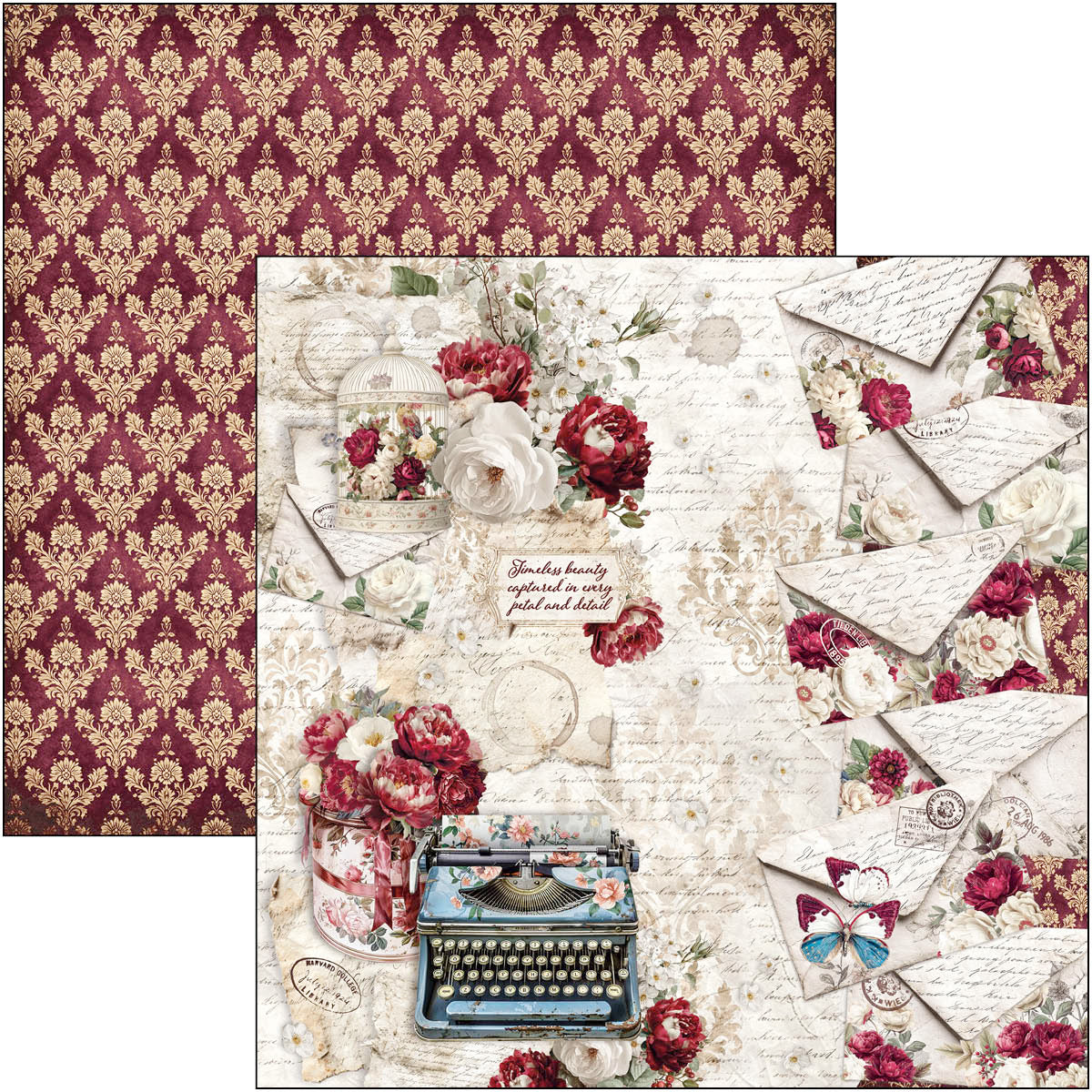 Bohemian Burgundy Pad 8"x8" 12/Pkg