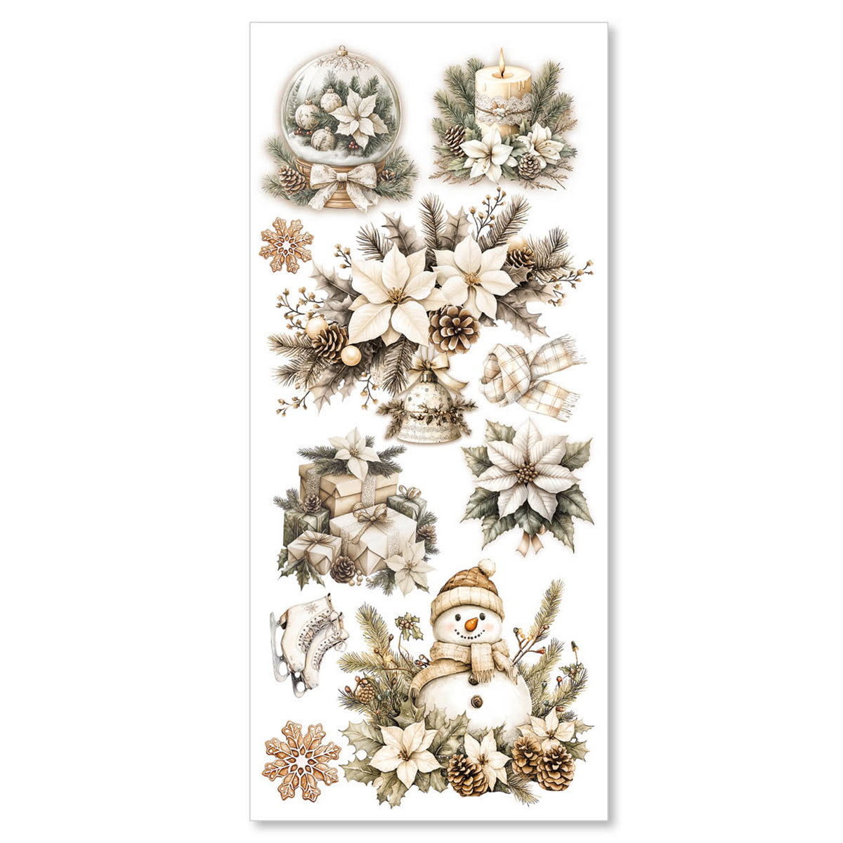 Winter Season Transparent Adhesive Sheets 5/Pkg