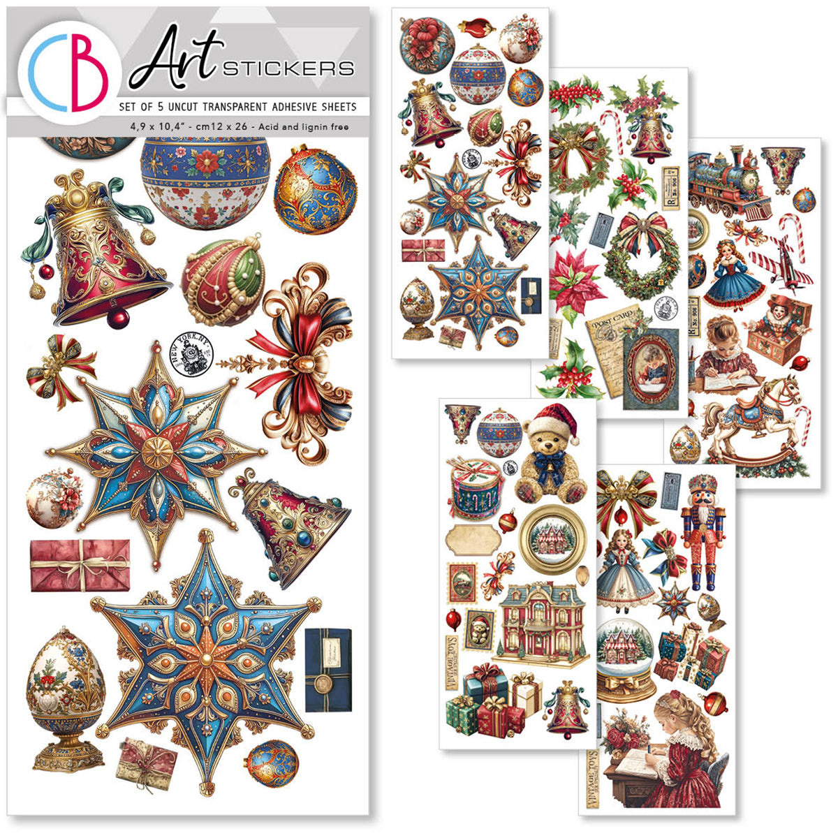 Toy Shop Transparent Adhesive Sheets 5/Pkg