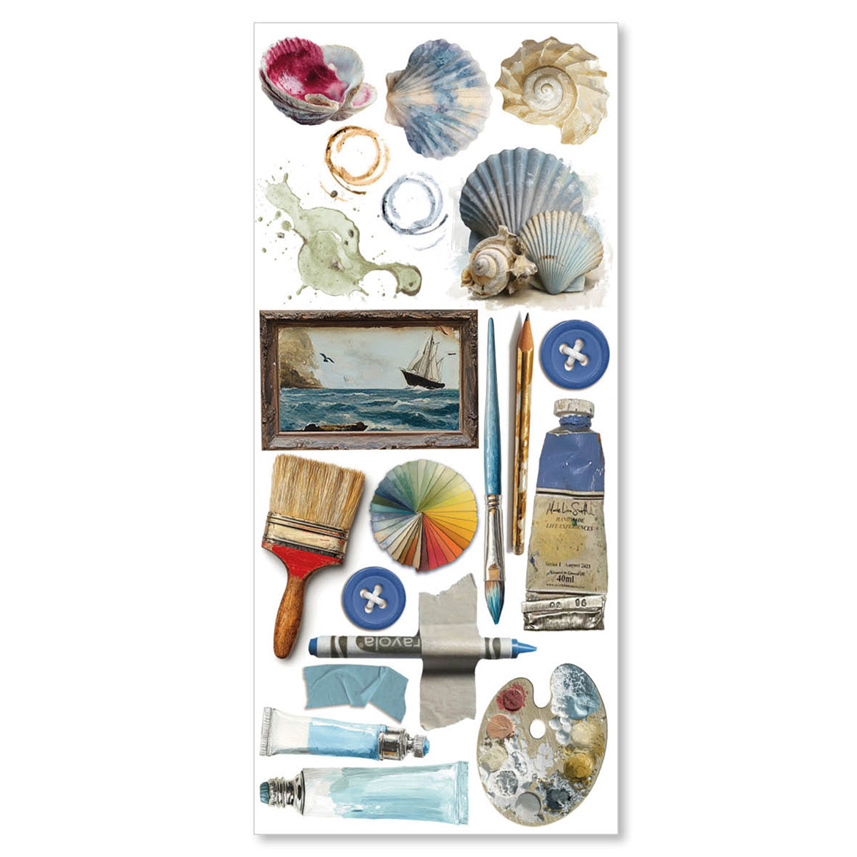 An Artist Journey Transparent Adhesive Sheets 5/Pkg