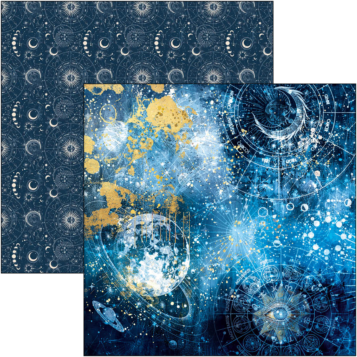 Celestial Paper Pad 12"x12" 12/Pkg