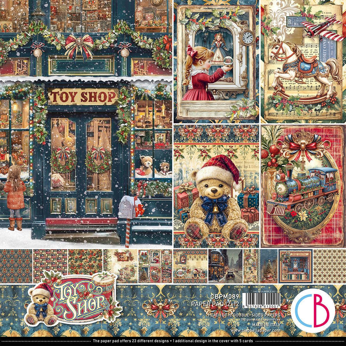 Toy Shop Paper Pad 12"x12" 12/Pkg