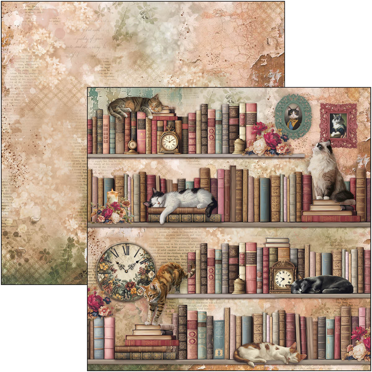 Book Lovers Paper Pad 12"x12" 12/Pkg