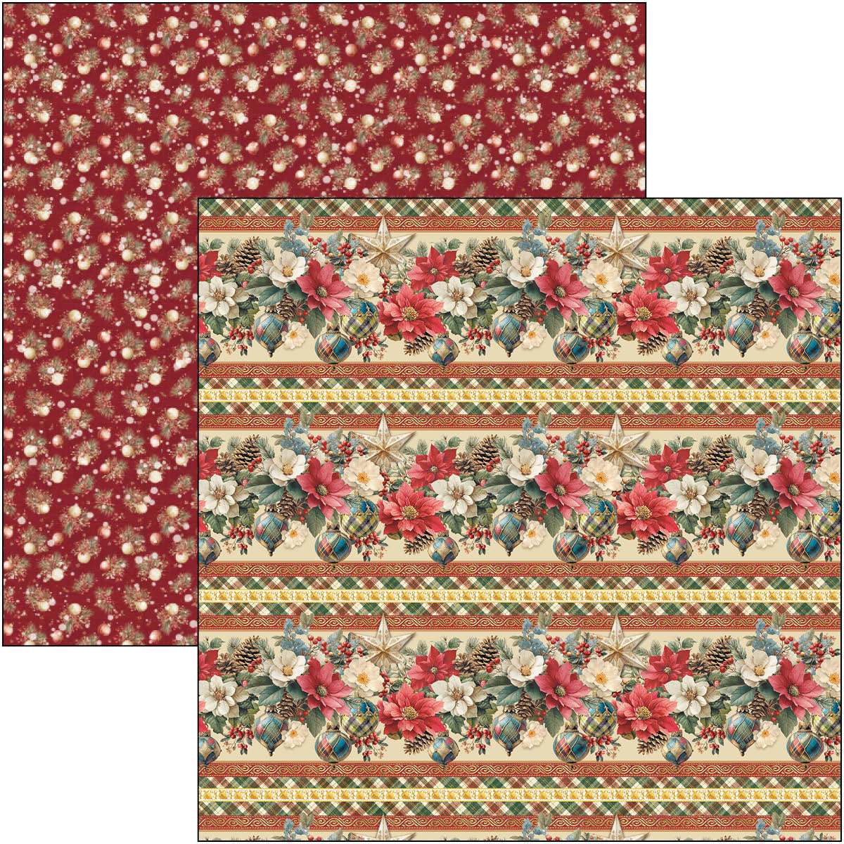 Merry & Bright Paper Pad 12"x12" 12/Pkg