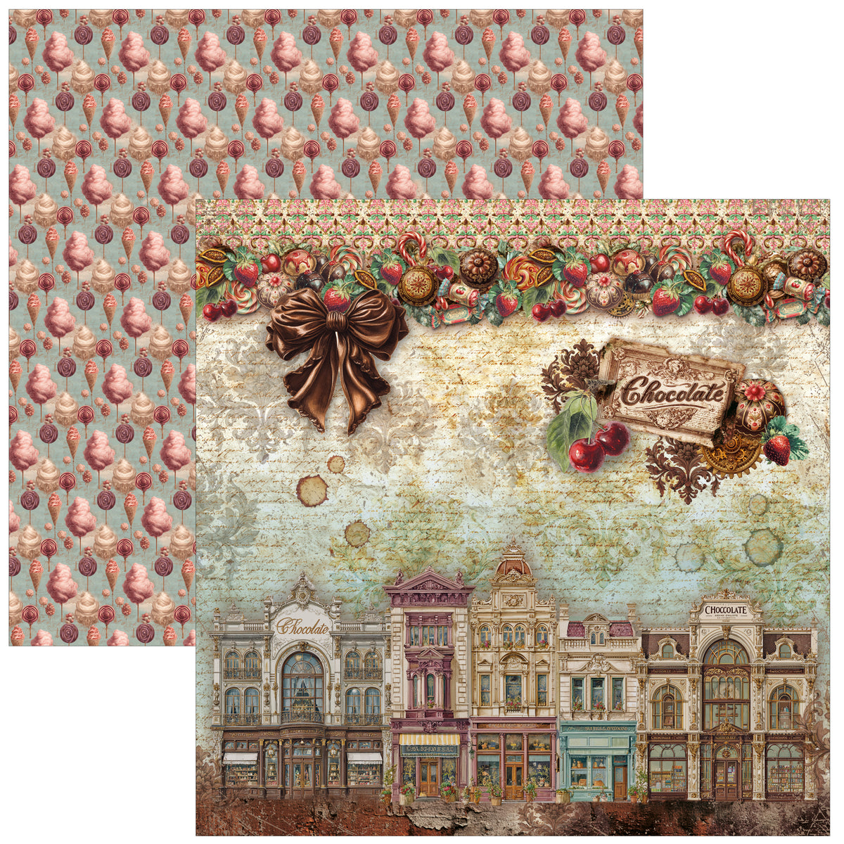 Chocolate Wanderlust Paper Pad 12"x12" 12/Pkg