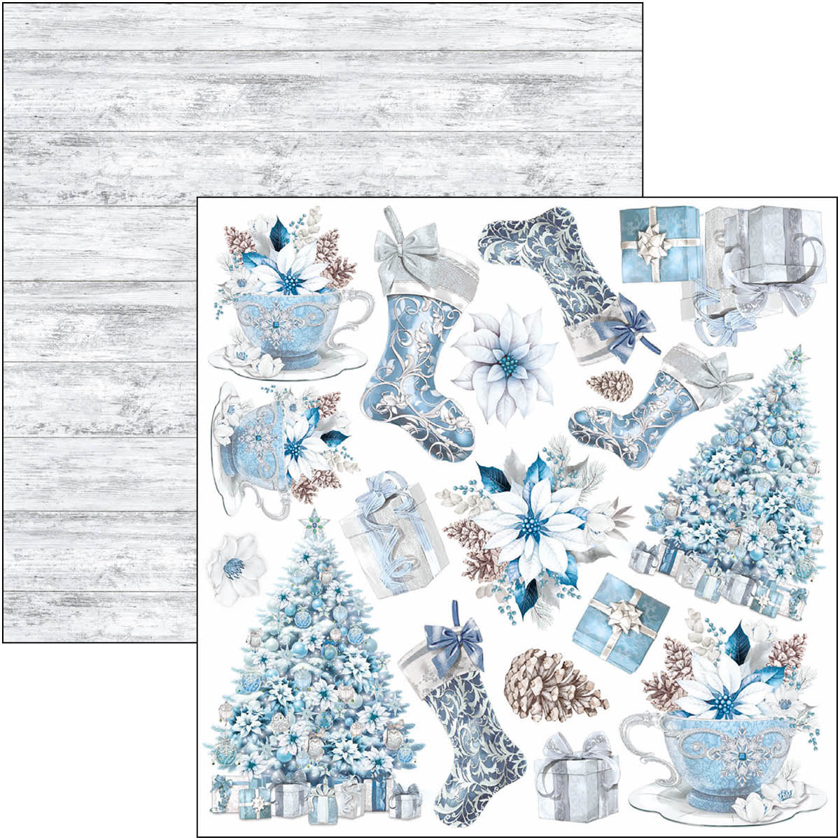 Elegance of Blue Fussy Cut Pad 6"x6" 24/Pkg