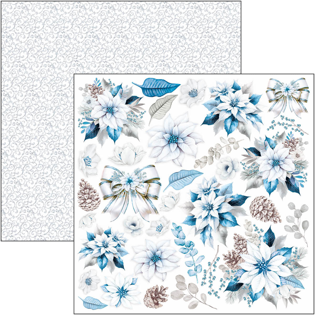 Elegance of Blue Fussy Cut Pad 6"x6" 24/Pkg