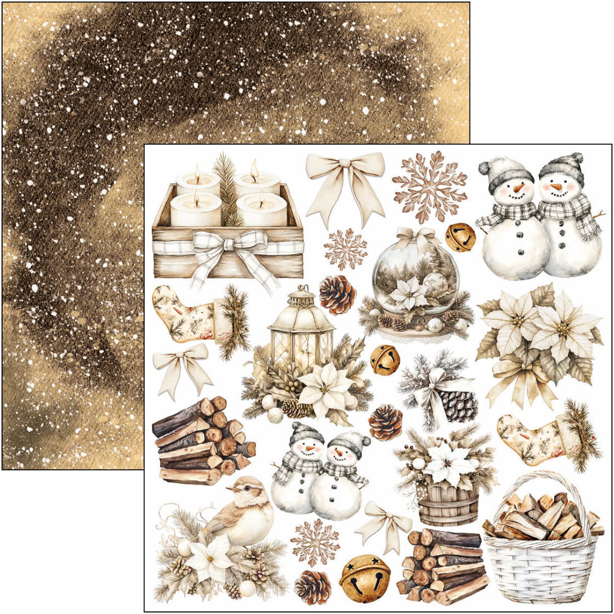 Winter Season Fussy Cut Pad 6"x6" 24/Pkg