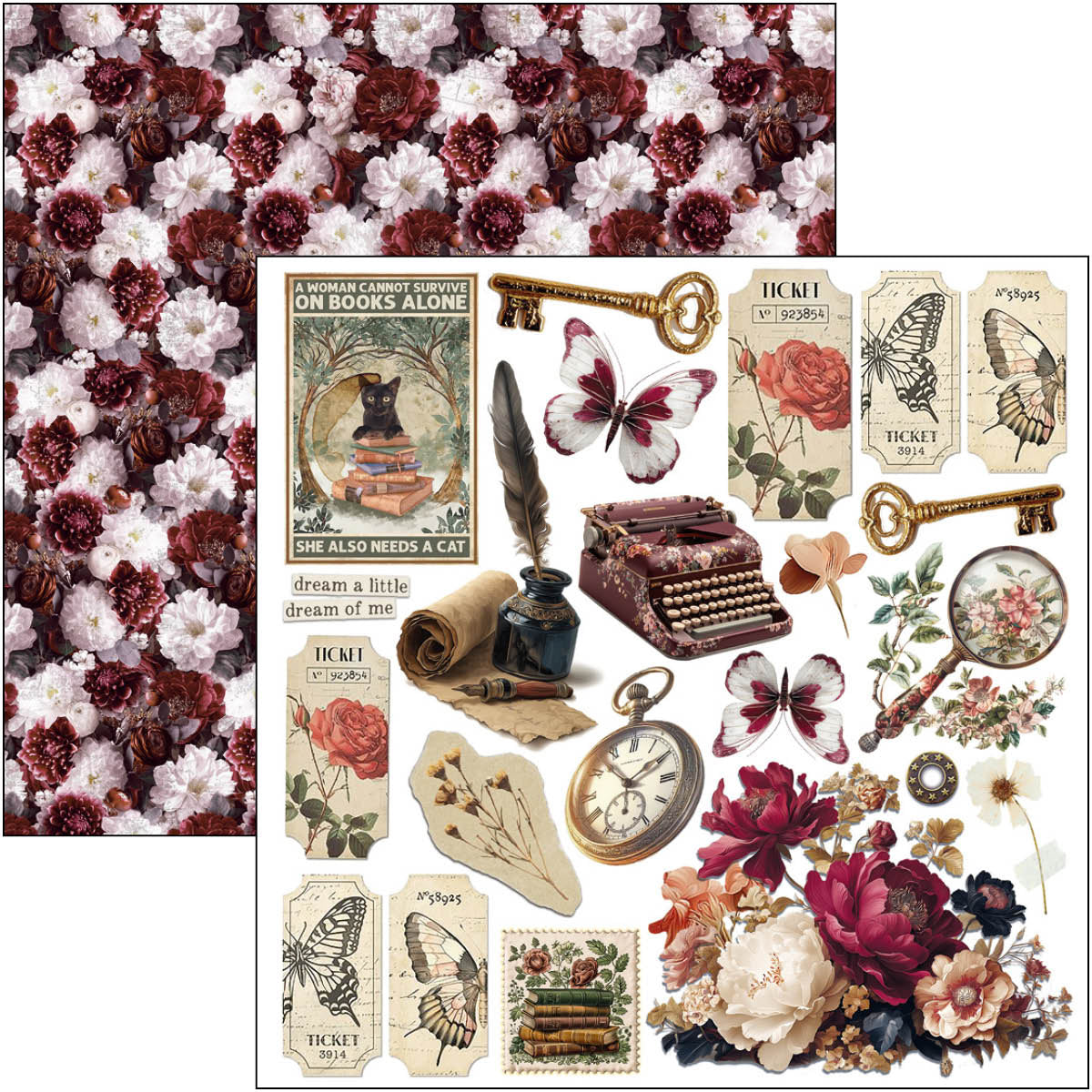 Book Lovers Fussy Cut Pad 6"x6" 24/Pkg