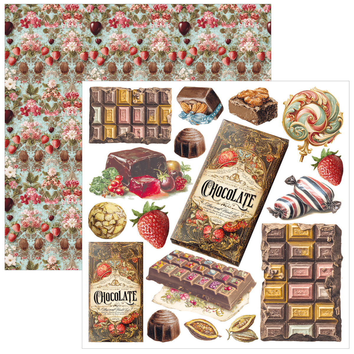 Chocolate Wanderlust Fussy Cut Pad 6"x6" 24/Pkg