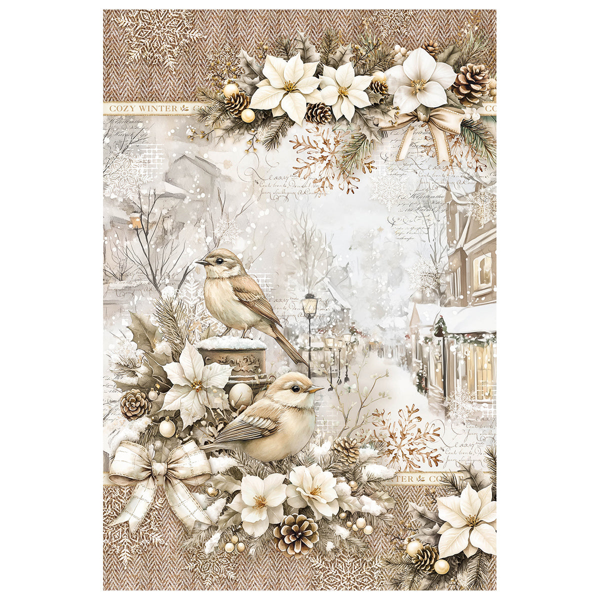 Rice Paper A4 MIXED 4/Pkg Winter Season