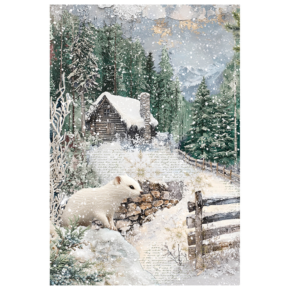 Rice Paper A4 MIXED 4/Pkg Forest Tales