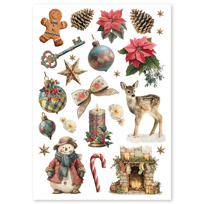 Rice Paper A4 MIXED 4/Pkg Merry & Bright