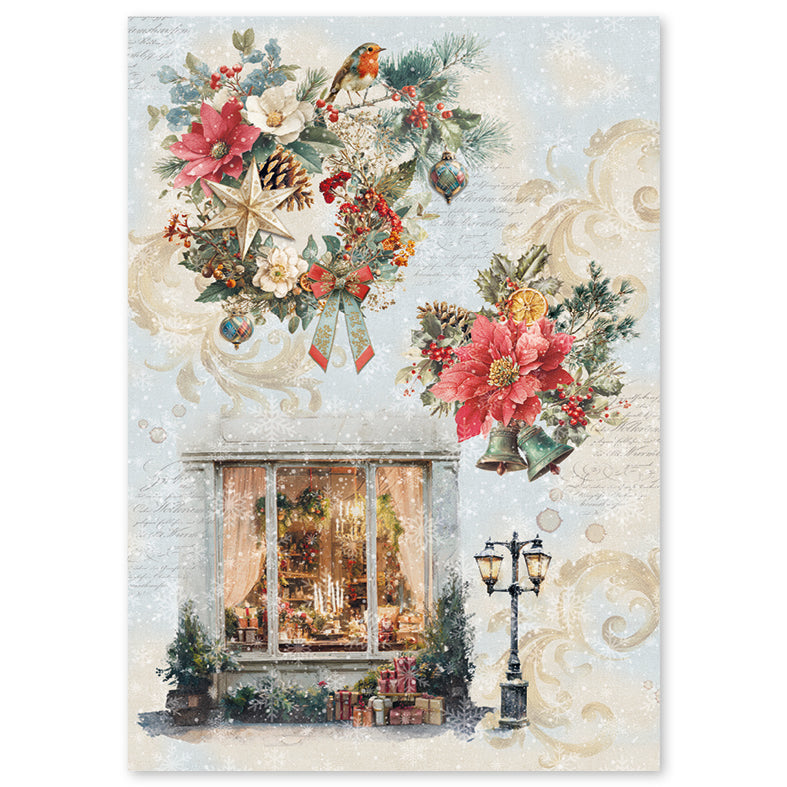 Rice Paper A4 MIXED 4/Pkg Merry & Bright
