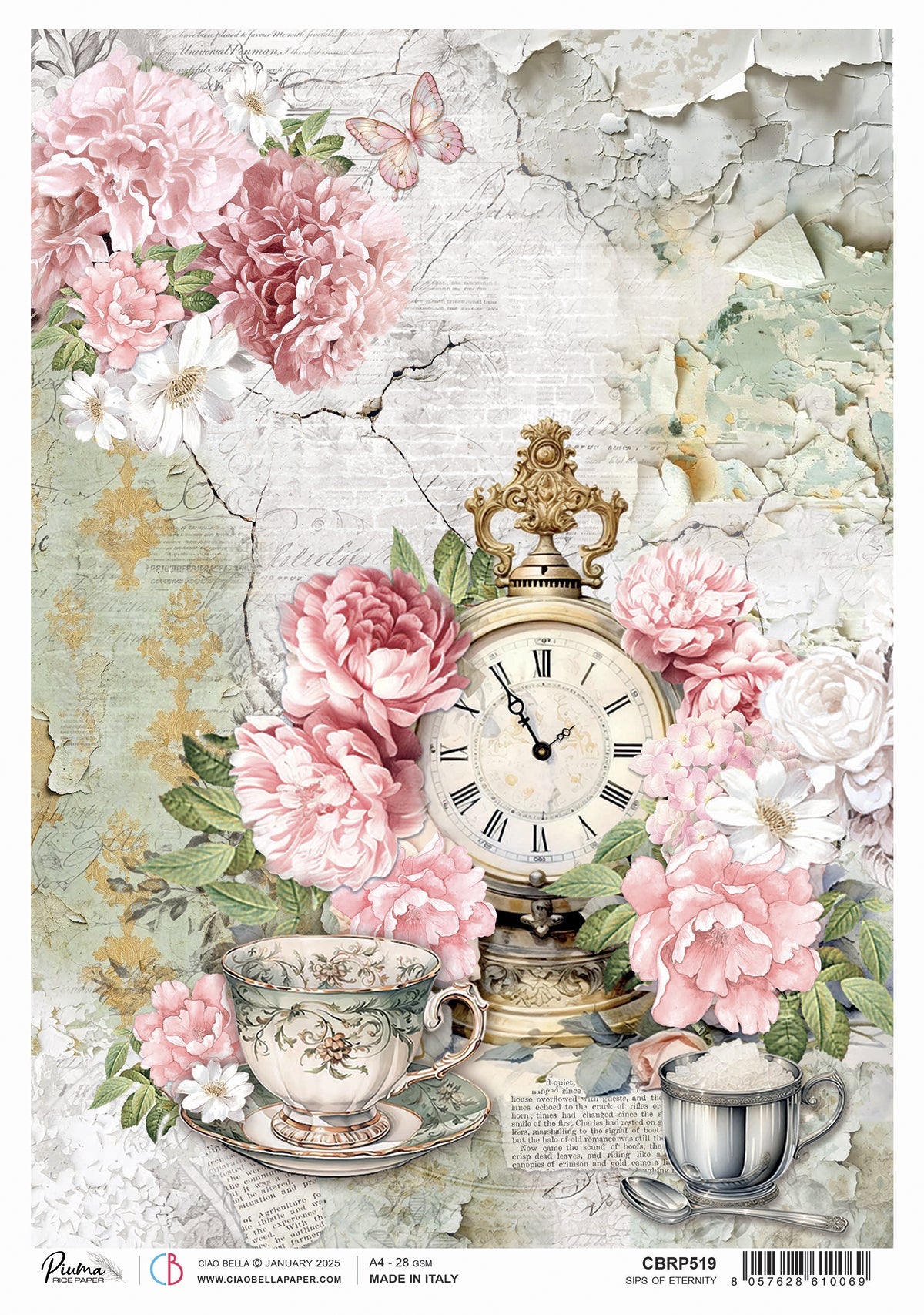 Rice Paper A4 Sips of Eternity - 5 Sheets