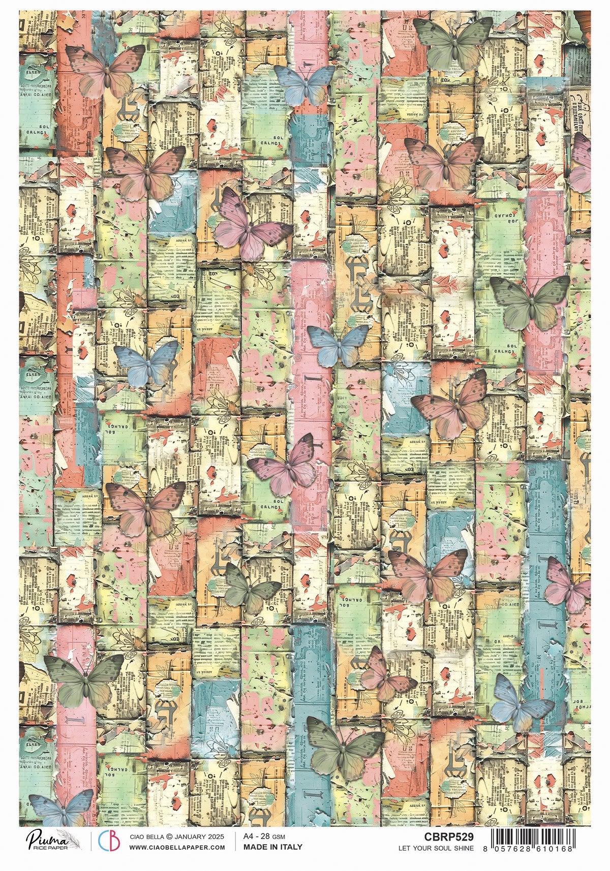 Rice Paper A4 Let your soul shine - 5 Sheets