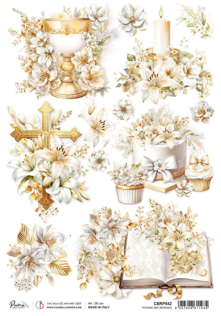 Rice Paper A4 Sacred Elements - 5 Sheets