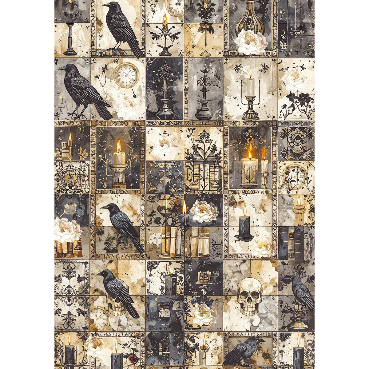 Rice Paper A5 MIXED 8/Pkg Dark Academia