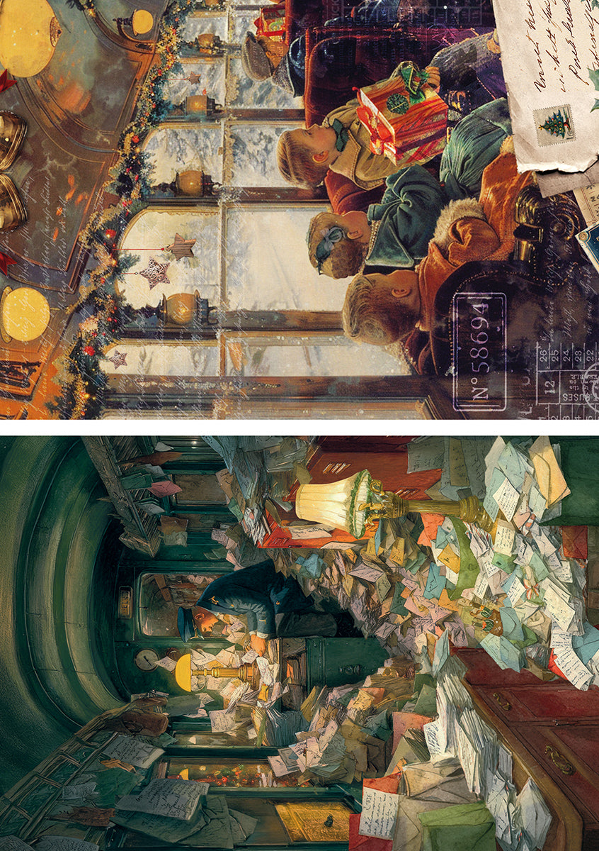 Rice Paper A5 MIXED 8/Pkg Polar Railway