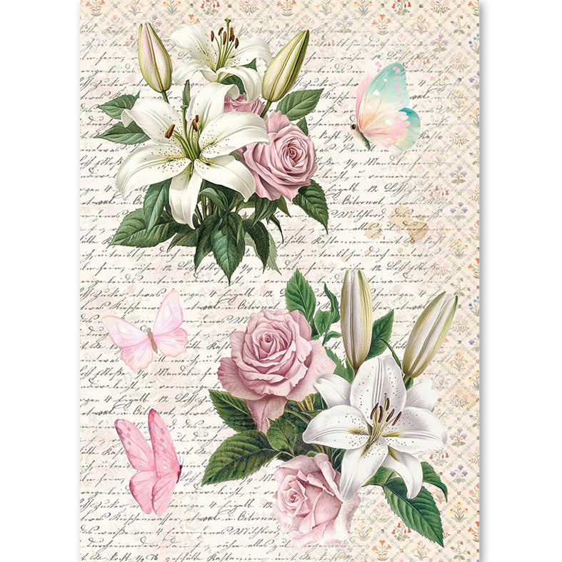 Rice Paper A5 MIXED 8/Pkg Courtly Love