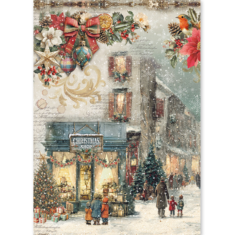 Rice Paper A5 MIXED 8/Pkg Merry & Bright