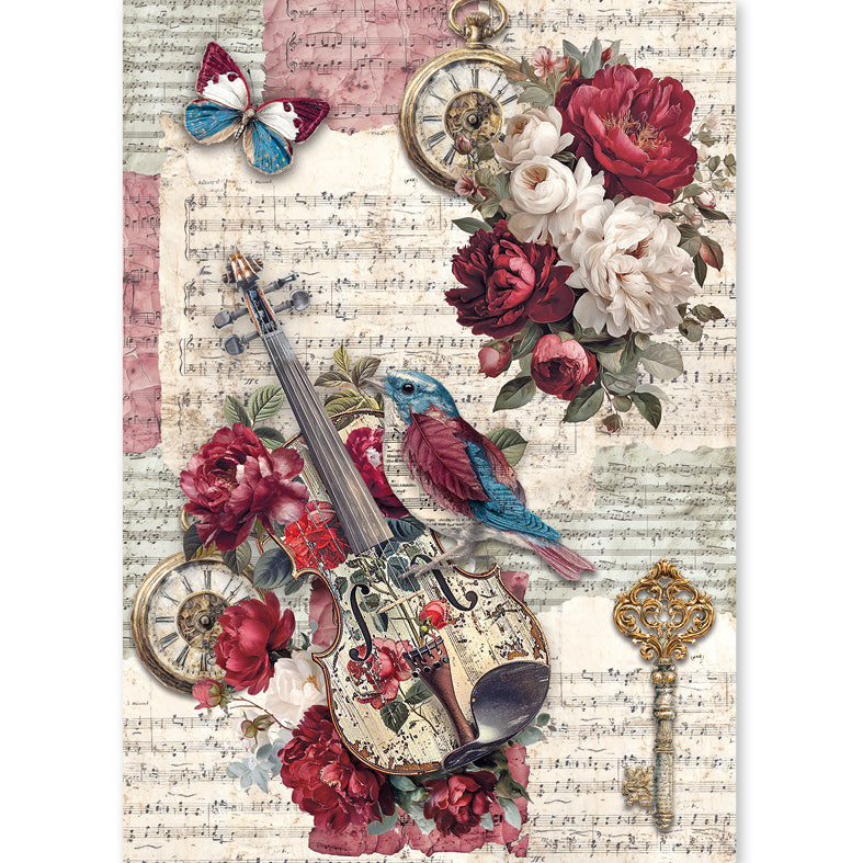 Rice Paper A5 MIXED 8/Pkg Bohemian Burgundy