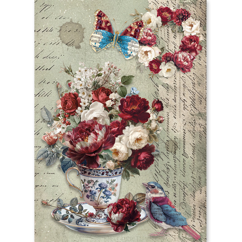 Rice Paper A5 MIXED 8/Pkg Bohemian Burgundy