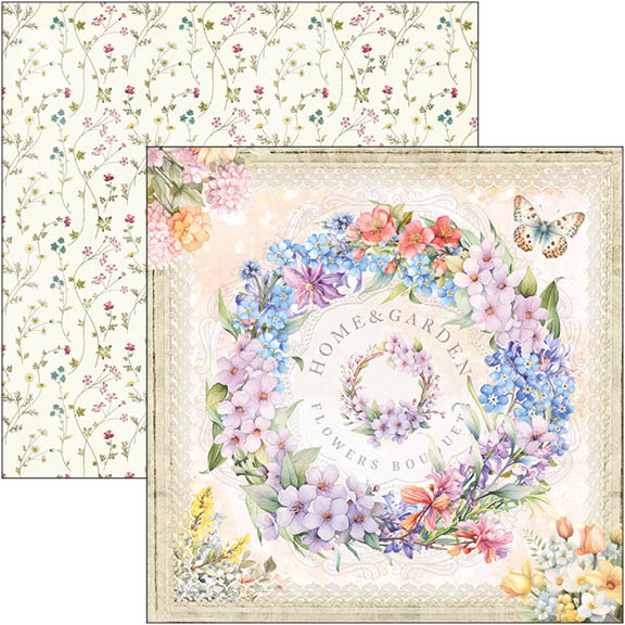 Flower Shop Patterns Pad 12"x12" 8/Pkg