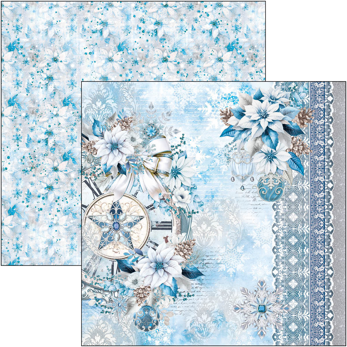 Elegance of Blue Patterns Pad 12"x12" 8/Pkg