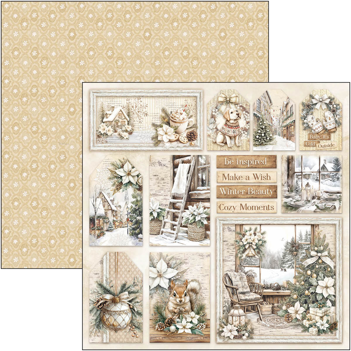 Winter Season Patterns Pad 12"x12" 8/Pkg
