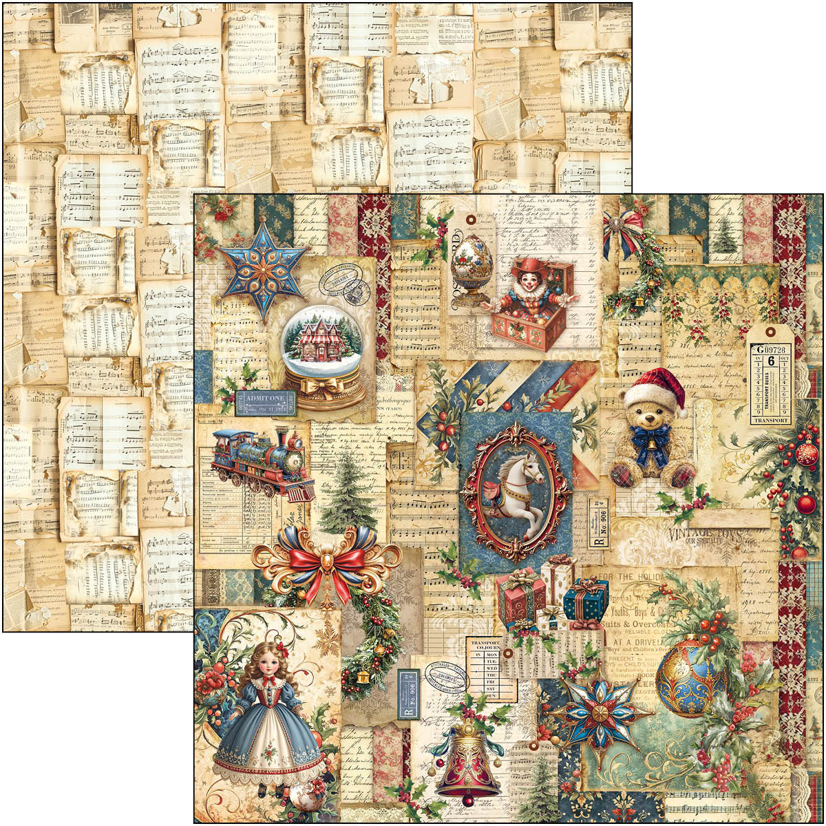 Toy Shop Patterns Pad 12"x12" 8/Pkg